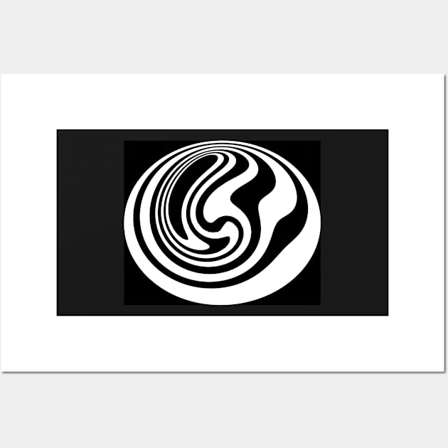 Black and White whirl Wall Art by Goodlucklara